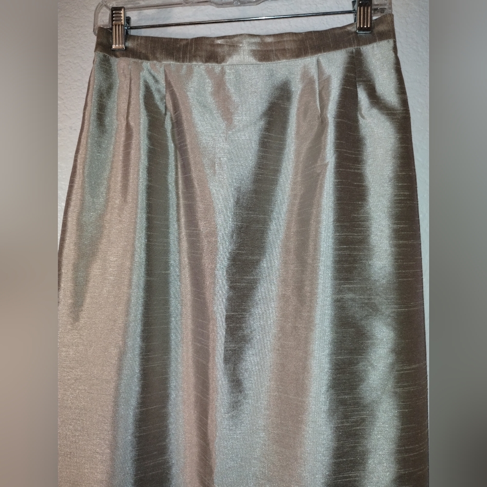 Alex Evenings Skirt Long Elegant Back Slit sz 8 Poly Blend